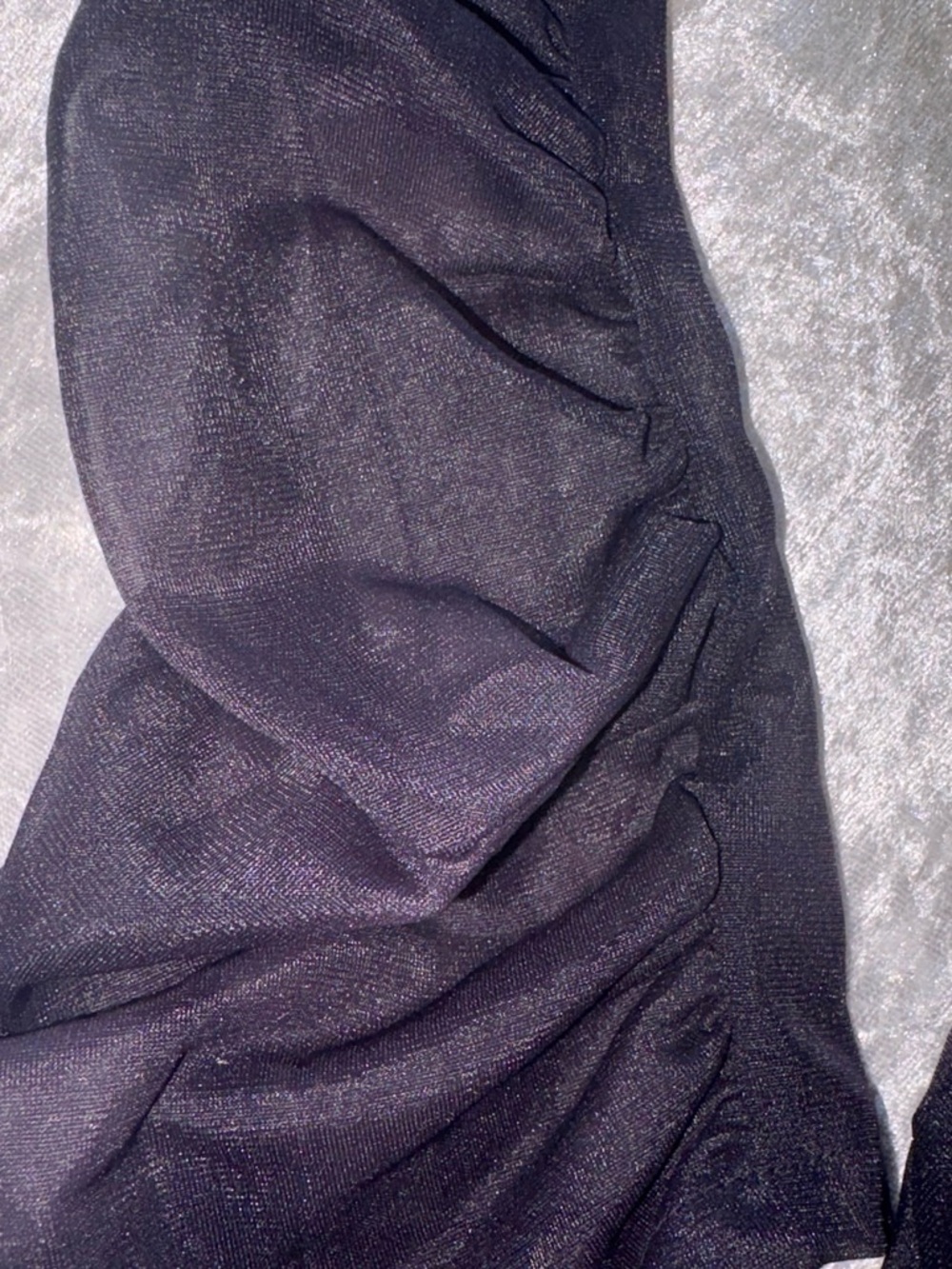 Opera Gloves Black Ruched Sheer Mesh Evening Gloves One Size EUC